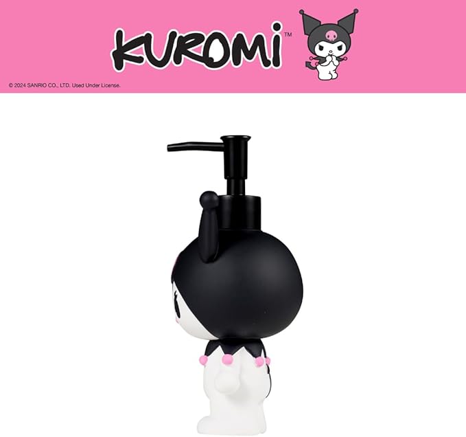 Sanrio Kuromi Soap/Lotion/Hand Sanitizer Resin Pump Dispenser, 13 Ounces, (Officially Licensed Product) by Franco Collectibles