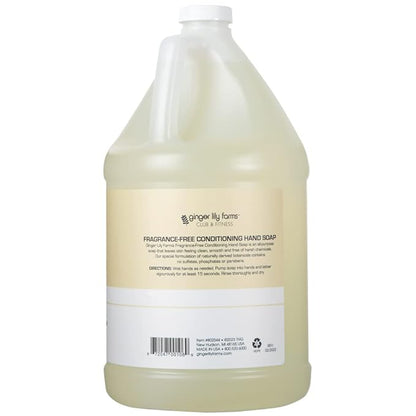 Ginger Lily Farms Club & Fitness Conditioning Liquid Hand Soap Refill, 100% Vegan & Cruelty-Free, Fragrance Free, 1 Gallon (128 fl oz)