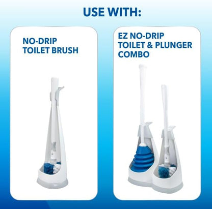 Unger Toilet Brush Replacement Heads, 2 Pack, Bathroom Cleaning Supplies, Hygienic and Durable Scrubber with Non-Scratch Bristles, Scrub Hard-to-Reach Areas