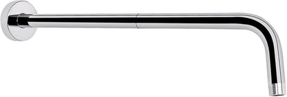 HarJue Shower Arm with Flange and Teflon Tape, Wall Mounted Shower Pipe 304 Stainless Steel Extension Arm for Fixed Shower Head & Handheld (20 Inch, Chrome)