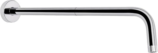 HarJue Shower Arm with Flange and Teflon Tape, Wall Mounted Shower Pipe 304 Stainless Steel Extension Arm for Fixed Shower Head & Handheld (20 Inch, Chrome)