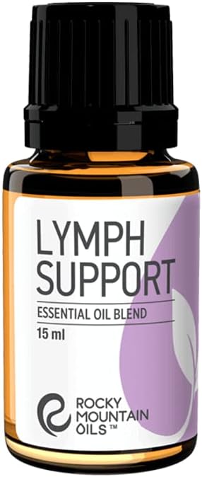 Rocky Mountain Oils Lymph Support Essential Oil Blend with 100% Pure and Natural Essential Oils - Lymphatic Oil, Massage Oil for Massage Therapy - 15ml