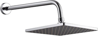 16 Inch Shower Arm with Flange,Stainless Steel 90 Degree Rain Shower Head Extension Arm,Wall-Mounted Shower Head Arm for Fixed Shower Head,Chrome