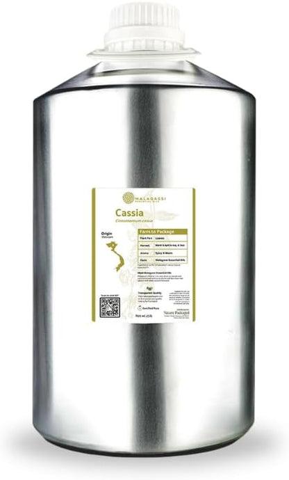Cassia Essential Oil - Direct from Vietnamese Mountain Farms - Steam Distilled - Aceite de Casia for Aromatherapy, Massage, Diffuser, DIY Candle and Soap Making - 15ml
