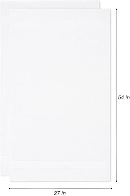 Cloudura Bath Towels Set of 4(White)-100% Cotton | Quick Dry | Lightweight | Thick, Hotel Quality,(27'x54’)-Soft & Absorbent