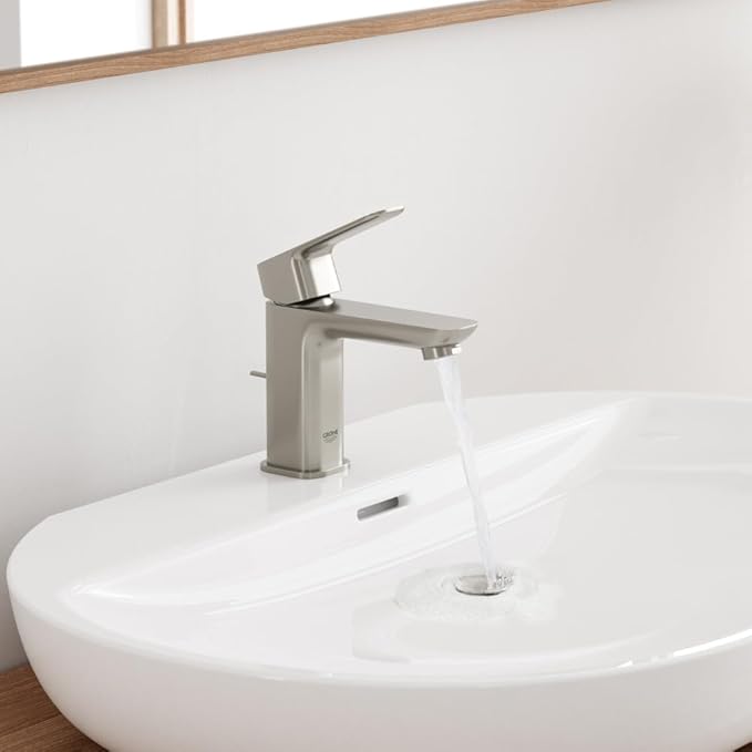 Grohe 101898EN00 Cubeo Single Hole Single Handle S-Size Bathroom Faucet, 1.2 GPM, Brushed Nickel