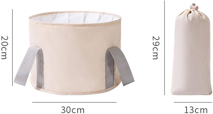 VALINK Collapsible Foot Bath Basin for Soaking Feet, Portable Foot Bath Tub Bag with Handles,travel washbasin for Travel Camping