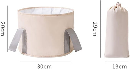VALINK Collapsible Foot Bath Basin for Soaking Feet, Portable Foot Bath Tub Bag with Handles,travel washbasin for Travel Camping