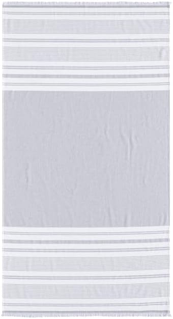 Maisonette Turkish Beach & Bath Towels - 2 Pack (36"x71"), Quick-Dry Cotton Peshtemal for Bath, Beach, Travel, Absorbent, Lightweight, Bathroom, Hammam, and Spa Towels with Eyelash Fringe, Dark Grey