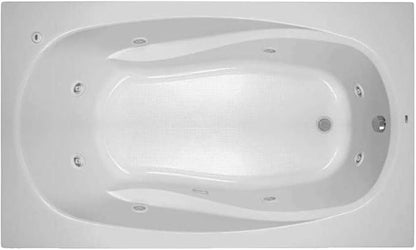 PROFLO PFWPLUSA7242 Lansford 72" x 42" Whirlpool Bathtub with 8 Hydro Jets and EasyCare Acrylic - Drop In or Alcove Installation - White
