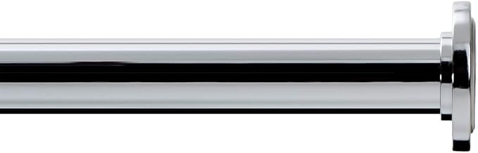 Ivilon Tension Curtain Rod - Spring Tension Rod for Windows or Shower, 54 to 90 Inch. Chrome