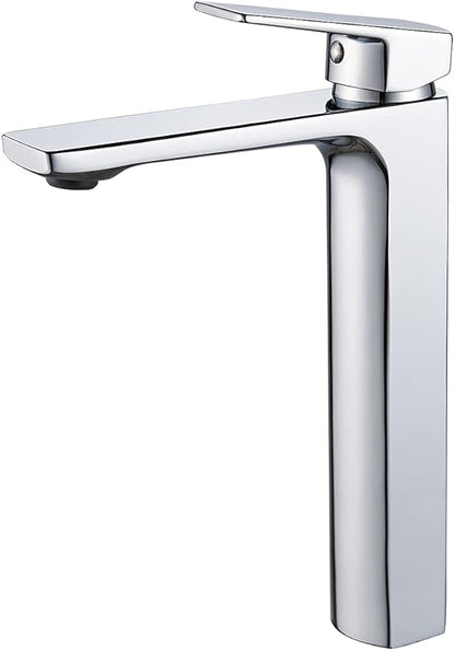 VOTON Chrome Vessel Sink Faucet Tall Single Handle Bathroom Vanity Sink Faucet, Rv Bathroom Faucets Lavatory Vessel Faucet Basin Mixer Tap, Solid Brass 1.2 GPM