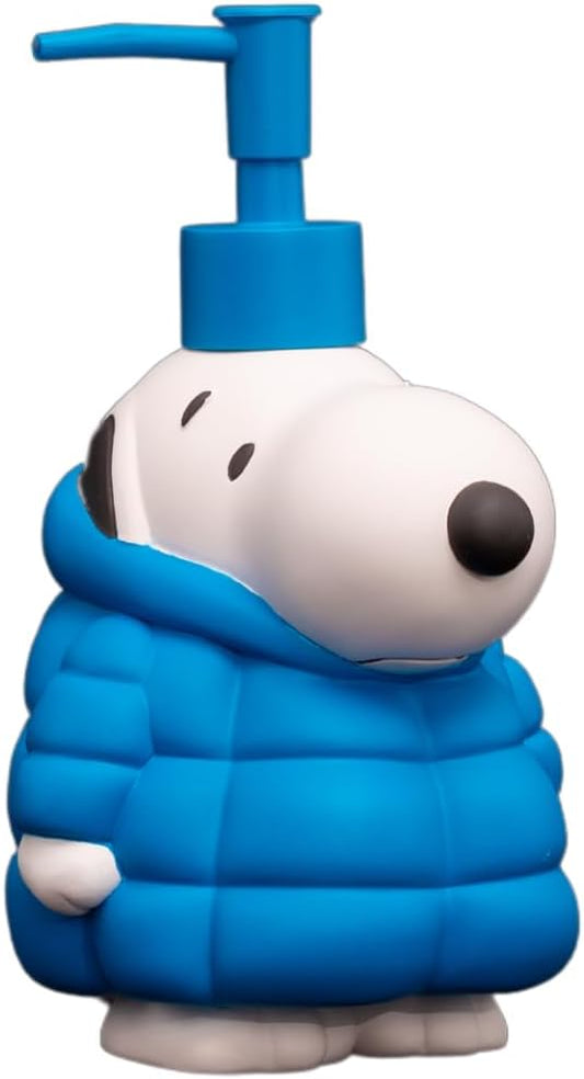Peanuts Snoopy Puffer Coat Holiday Christmas Soap/Lotion/Hand Sanitizer Resin Pump Dispenser, 17.24 Ounces, (Officially Licensed Product) by Franco Collectibles
