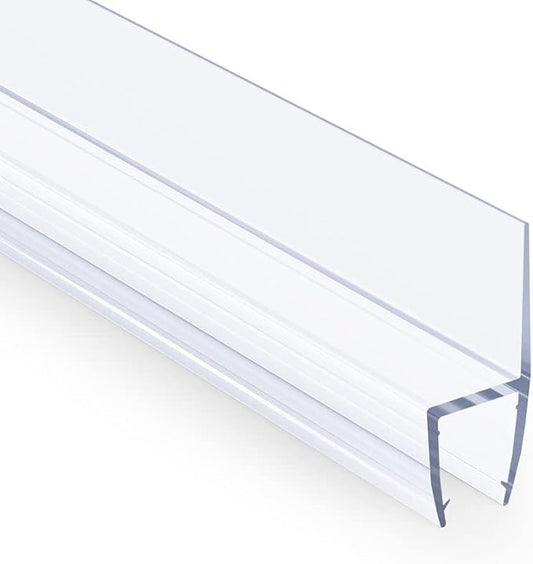AmazerBath 5 PCS Shower Door Side Seal Strip for 3/8 Inch Glass - 15.75 Inches x 5, 5 Sections Segmented Shower Installation Kit, Frameless Glass Door Seal Strip