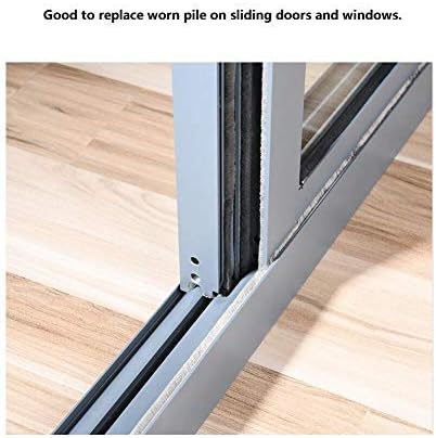 TORRAMI Adhesive Brush Seal Weather Stripping 11/32 inch x 3/16 inch x 90 ft, Dustproof Soundproof Windproof for Windows Bottom and Frame,Sliding Doors Frame,Wardrobe, White