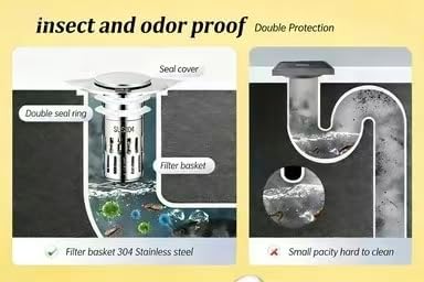 （2PCS） Bathroom Sink Stopper，Sink Drain Strainer，Pop-up Removable Hair Catcher Universal Sink Plug