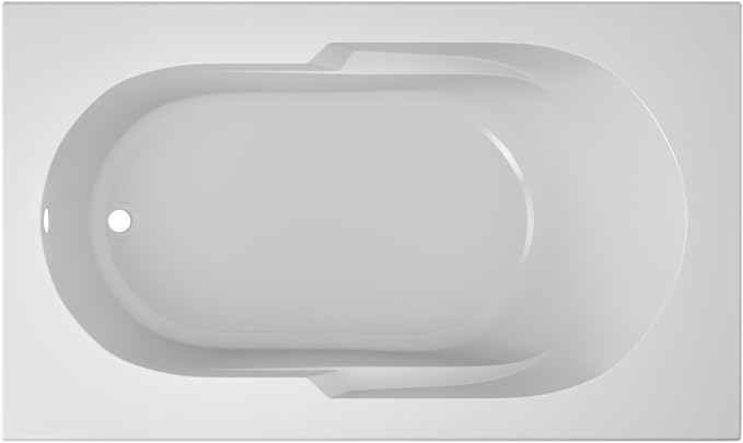 Jacuzzi SIGNATURE Acrylic Drop-In Bathtub, Soaking Sanctuary, Slip Resistant, Right Drain Placement, 60" (L) x 36" (W), Rectangle, 3-Tile Flange, White