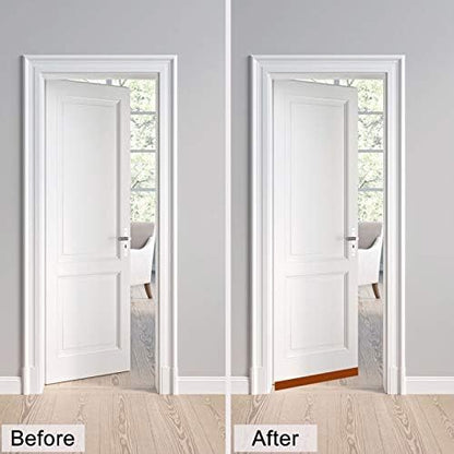 Silicone Weather Stripping 1 inch Width 20 Feet Length, Seal for Door Under Bottom, Gap, Side, Glass Shower Door, Sliding Door,Windows, Brown
