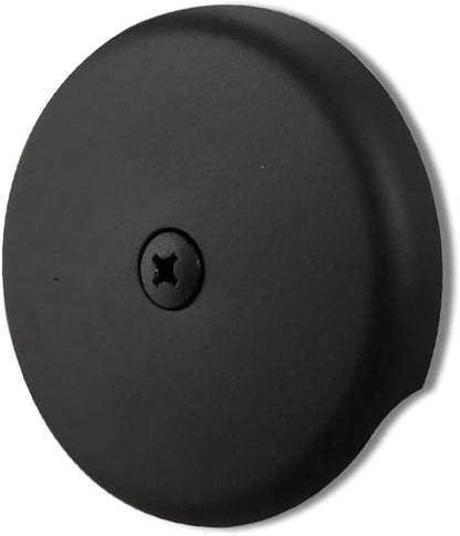 Single Hole Bathtub Drain Overflow Plate with One Matching Screws, Easy to Install, Matte Black