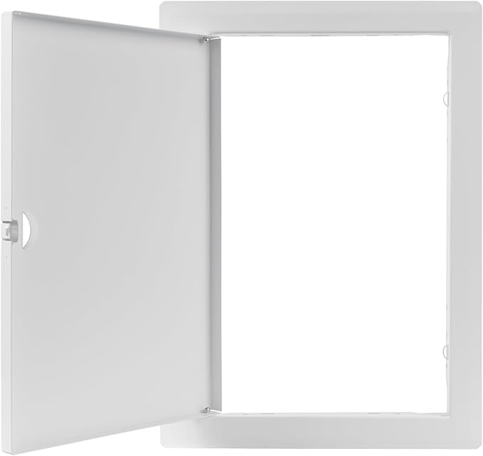 8 x 12 Inch White Access Panel – Metal Rectangular Wall & Ceiling Access Door for Plumbing Electrical HVAC – Easy Install Indoor Panel for Drywall, Home Improvement and Maintenance