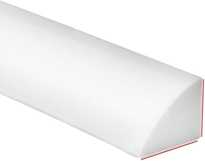 Duzzy 118 Inch Flexible Quarter Round Molding, Peel and Stick Silicone Rubber Trim Suitable for Shower Pans Gap and the Base of Staircase