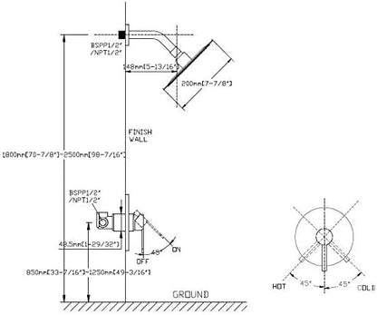 sumerain Black Shower Faucet, Matte Black Shower Fixtures Shower Mixer, Rough-in Valve Included