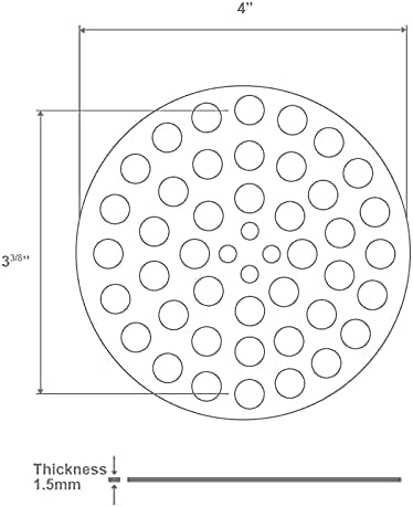 4" Screw-in Shower Drain Cover, Oil Rubbed Bronze - Solid Brass, 4" OD, Screws Included