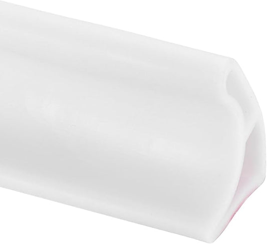 uxcell Shower Water Barrier, 67" TPE Splash Guard Shower Water Stopper Retention System for Bathtub Sink Washing Machine Dry and Wet Separation, 1.18"W x 1.77"H, White