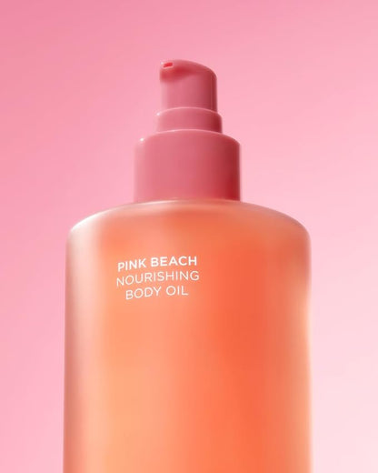 Saltair Body Oil. Jumbo Size Pink Beach After Shower and Bath Oil for Women and Men. Botanical, Non-Greasy, and Well-Absorbing Moisturizer for Hydrating Dry Skin – 10oz Bottle