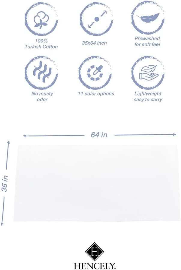 Hencely Bath Sheet Set of 2 - (35x64 Inches) - Luxury Extra Large Oversized Towels, 100% Cotton - Quick Dry, Highly Absorbent, Super Soft - Ideal for Spa, Hotel, Bathroom - (Bath Sheets 2 Pack, White)