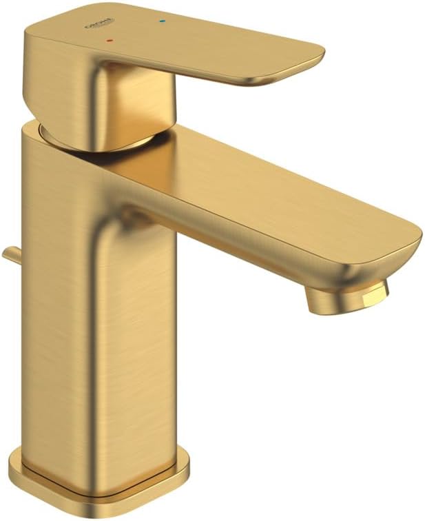 Grohe 101898GN00 Cubeo Single Hole Single Handle S-Size Bathroom Faucet, 1.2 GPM, Brushed Gold