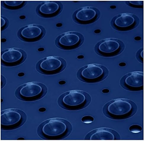 ENKOSI 21 x 21 inch Square Non-Slip Shower Mat – Anti-Slip Shower Mats for Inside Shower – Secure Grip for Shower Stall Floors – Quick-Dry with Drain Holes (21x21 Navy Blue)