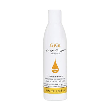 GiGi Post Waxing Treatment, Slow Grow Hair Inhibitor Lotion with Argan Oil, Hair Growth Minimizer for Men and Women, 8 oz, 1 Pack