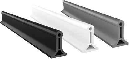 Flexible TPE Rubber Shower Splash Guard Threshold Strip,2m Trim-to-Fit Water Barrier for Bathroom Floors,Bathtub Edges,Kitchen Sink Toilet - White