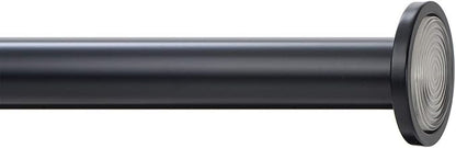 Ivilon Tension Curtain Rod - Spring Tension Rod for Windows or Shower, 36 to 54 Inch. Black