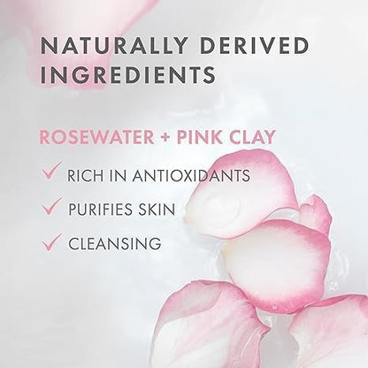 Freshwater Farm Australia Castile Natural Bar Soap | Rosewater + Pink Clay | Australian Made + Family Owned | Triple-Milled with Australian Pink Clay | Recyclable Paper Wrap | 200g x 8pk