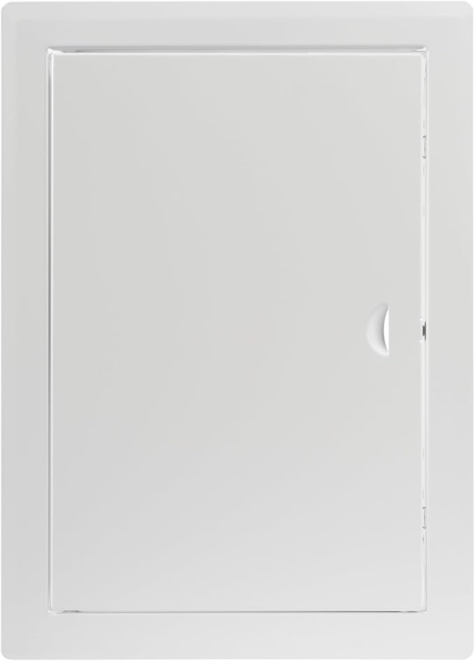 8 x 12 Inch White Access Panel – Metal Rectangular Wall & Ceiling Access Door for Plumbing Electrical HVAC – Easy Install Indoor Panel for Drywall, Home Improvement and Maintenance
