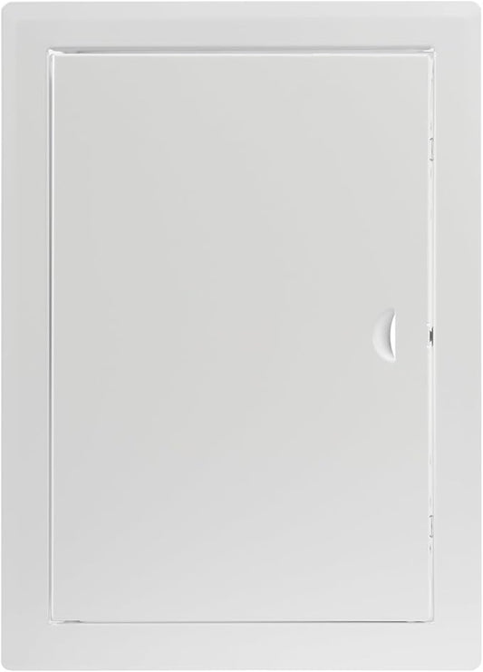 8 x 12 Inch White Access Panel – Metal Rectangular Wall & Ceiling Access Door for Plumbing Electrical HVAC – Easy Install Indoor Panel for Drywall, Home Improvement and Maintenance