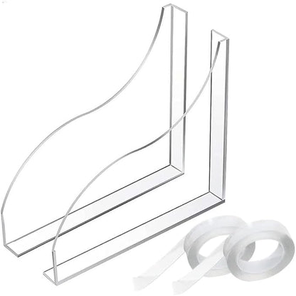 2 Pcs Bathroom Shower Splash Guard for Tub, Bathtub Water Guards, Shower Water Guard for Bathtub Shower Guards Removable, Bathtub Water Splash Guards Corner Guards to Keep Water in Shower Bath