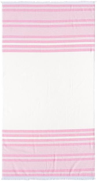 Maisonette Turkish Bath & Beach Towels - 2 Pack (36"x71"), Quick-Dry Cotton Peshtemal for Bath, Beach, Travel, Absorbent, Lightweight, Bathroom, Hammam, and Spa Towels with Eyelash Fringe, Pink