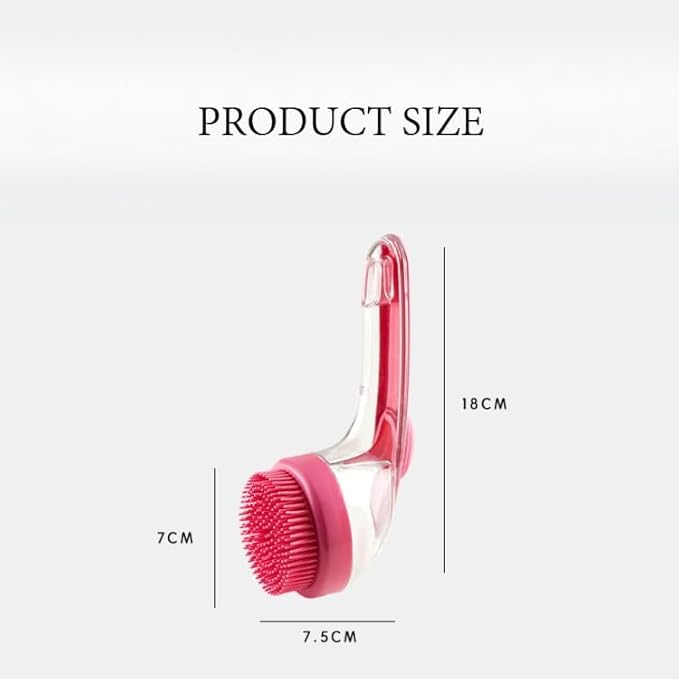 Pet Bath Brush with Silicone Bristles – Grooming Massage Tool with Liquid Dispenser for Wet & Dry Use – Deep Cleaning Portable Brush for Dogs and Cats (Blue)