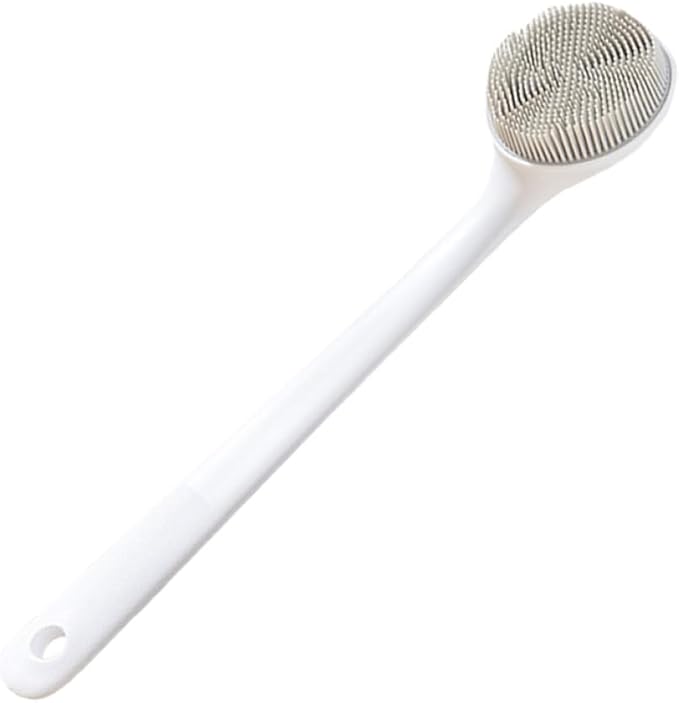 Housoutil Silicone Body Brush Back Scrubber for Adults, Bath Shower Scrub Brush with Massage Function, Soft Silicone Back Cleaning Scrubber for Shower and Skin Exfoliation