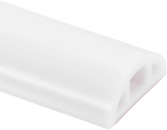 uxcell Shower Water Barrier, 98" Silicone Splash Guard Shower Water Stopper Retention System for Bathtub Sink Washing Machine Dry and Wet Separation, 1.18"W x 0.47"H, White