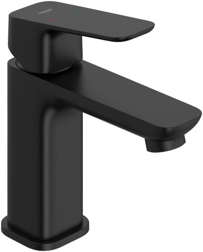 Grohe 1018992430 Cubeo Single Hole Single Handle S-Size Bathroom Faucet, Less Drain, 1.2 GPM, Matte Black