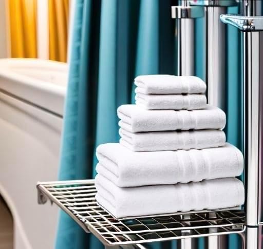 Veteran Textile LLC - 6 Pieces- Turkish Cotton - Luxury Towel Set for Bathroom & Kitchen, 2 Bath Towels, 2 Hand Towels & 2 WashCloths *Valued $79.99* (White)