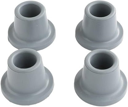 Shower Chair Tips Replacement Heavy Duty 4 Pack, Gray, 1 1/8’’ Rubber Tips for Bath Chair, Shower Stool and Tub Transfer Bench, Non Slip Leg Tips Rubber Feet