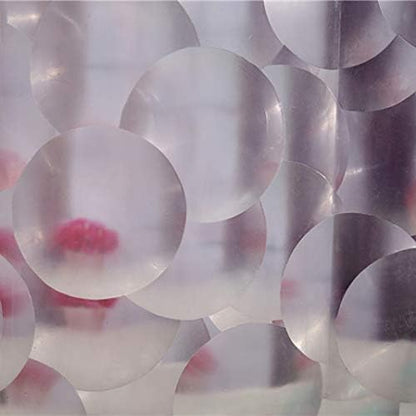Adwaita 3D Bubbles Shower Curtain Liner,No Odors,Eco Friendly (Clear)