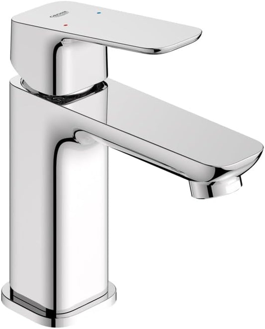 Grohe 1018990000 Cubeo Single Hole Single Handle S-Size Bathroom Faucet, Less Drain, 1.2 GPM, Starlight Chrome