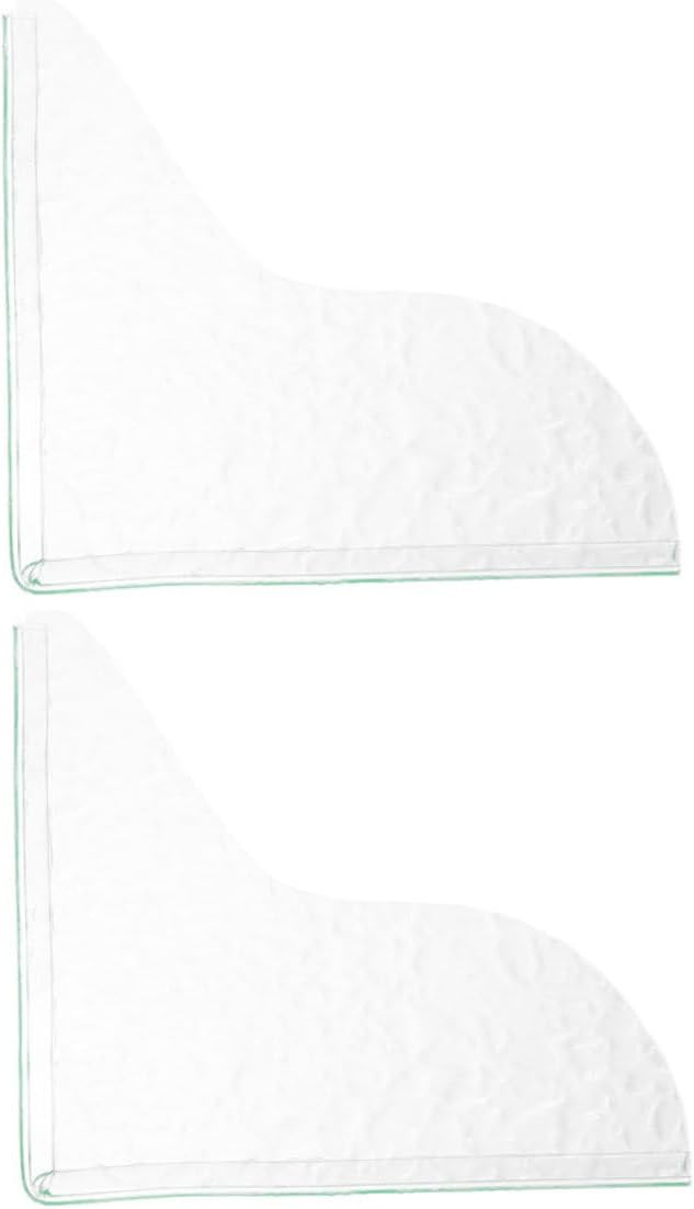 2pcs Kitchen Sink Splash Guard Elegant Acrylic -Splashing Barrier for Bathroom and Bathtub Wave Pattern