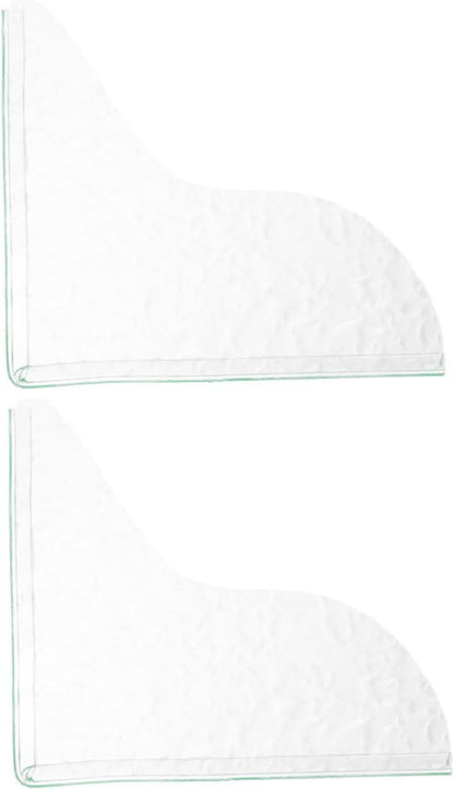 2pcs Kitchen Sink Splash Guard Elegant Acrylic -Splashing Barrier for Bathroom and Bathtub Wave Pattern